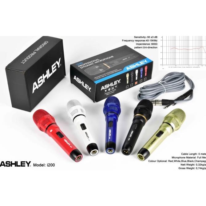 microphone kabel ashley i200