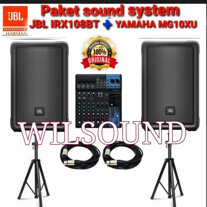 Paket Sound System Jbl Irx108Bt Yamaha Mg 10Xu Original