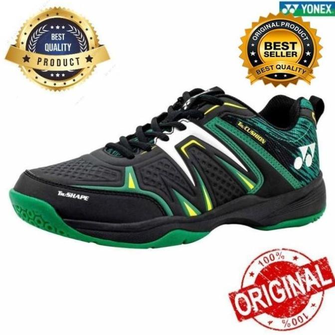 New Sepatu Badminton Ori Yonex Tokyo Ii / 2 Black Spring Green Silver Berryandano