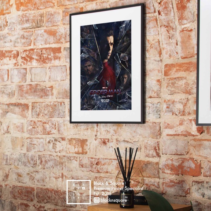 ✅Ready Spiderman No Way Home Official - Premium Poster  Fiber Frame 45X60Cm Limited
