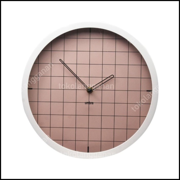 ✅Ready Umbra 30.4 Cm Jam Dinding Geo - Putih Pink Berkualitas