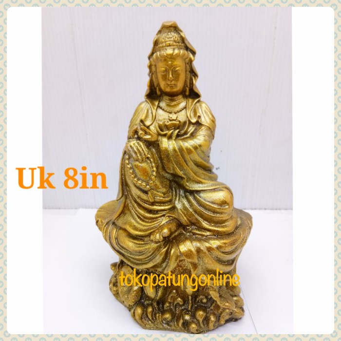 ✅Ready Patung Kwan Im Duduk Fiber 10In Terbaru