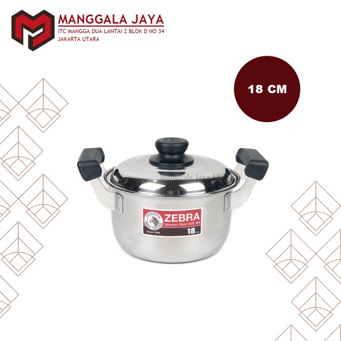 ✨Baru Zebra Carry Panci Sauce Pot Stainless 18 Cm 160373 Terbaru