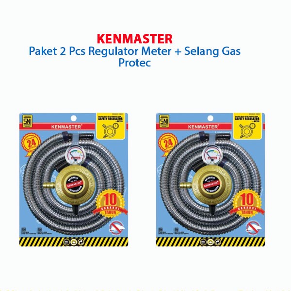 ✨Baru Paket 2 Unit Selang Gas Lpg Dan Regulator Gas Lpg Merk Kenmaster Berkualitas