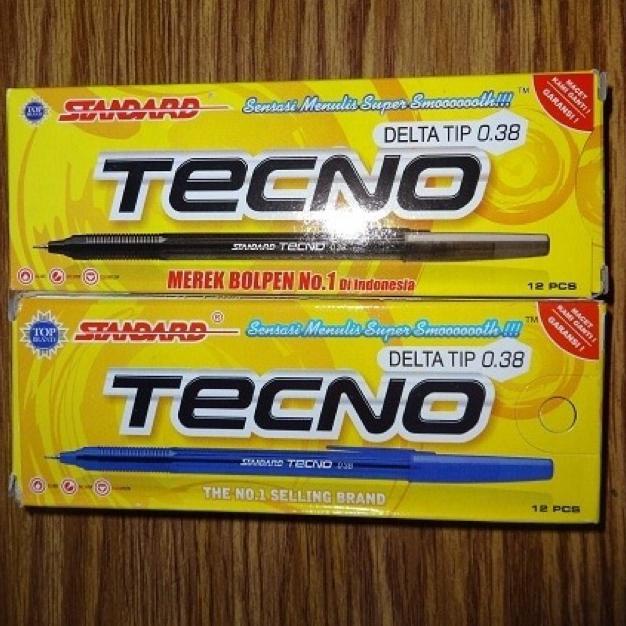 

MURAH 12 Pcs (1 Lusin) Ballpoint / Pulpen / Pen / Bolpen STANDARD TECNO 0.38 PROMO SPECIAL