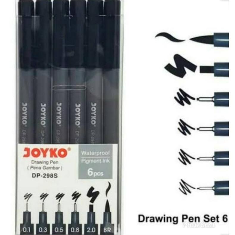 

TERMURAH Drawing Pen Set Joyko / SET 6 pcs PROMO