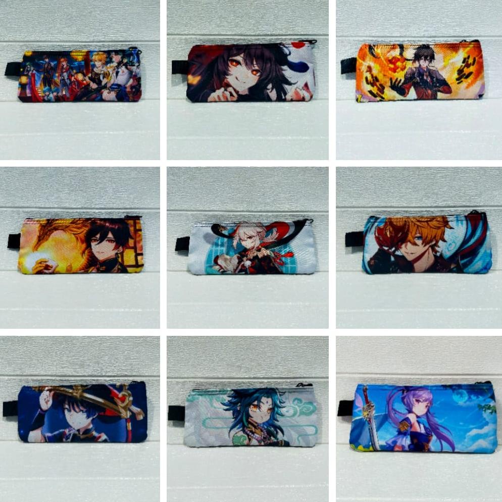

TERMURAH pencil case / tempat pensil anime genshin impact / zonglie / childe / keqing / kazuha / xiao ORIGINAL PROMO