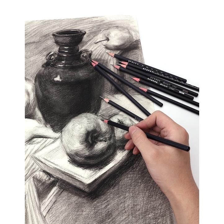 

MURAH Maries Drawing Pencil Set 12pcs 2H-14B - 1 Set Pensil Gambar COD