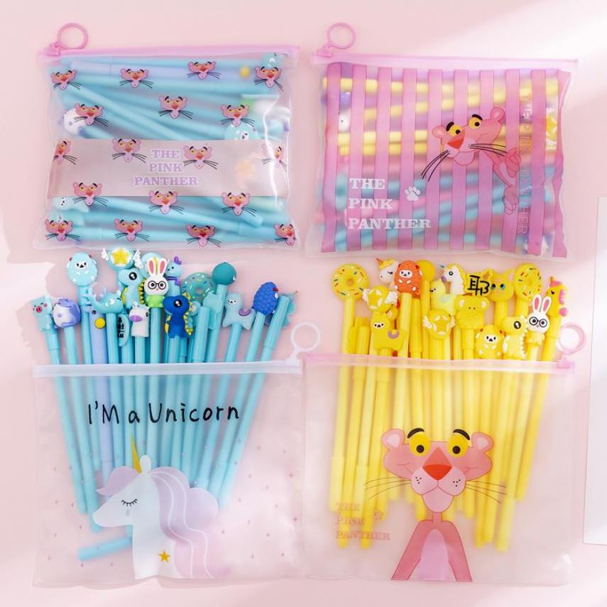 

BISA COD 1 LUSIN PULPEN GEL MOTIF FREE TEMPAT PENSIL TRANSPARAN UNICORN FS PP28 TERMURAH
