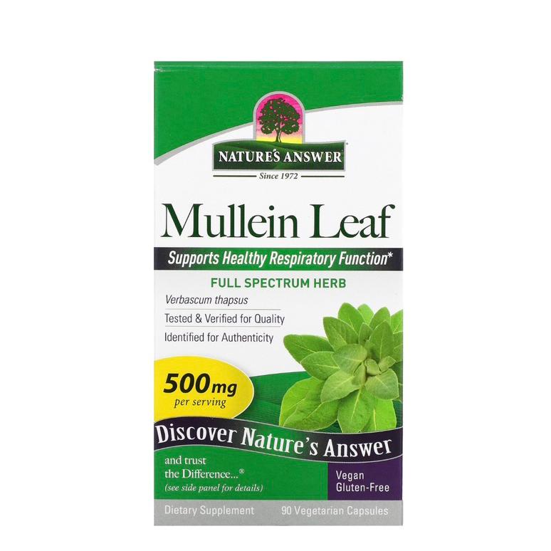 NATURES ANSWER MULLEIN LEAF 500 MG VEGETARIAN CAPSULES