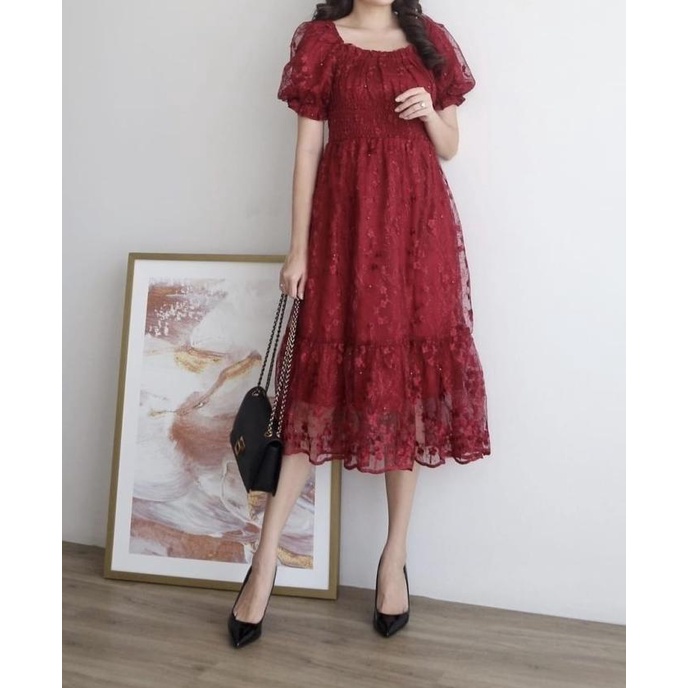 Terbaru Mini Dress Wanita Party Baju Remaja Brukat Gaun Pesta Y Elegan Cute Limited Edition