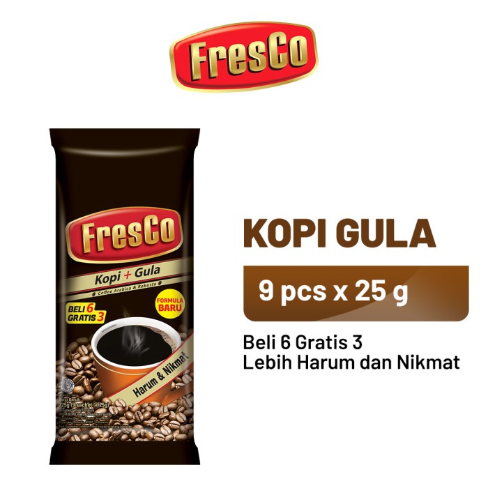 

KAPAL API FRESCO KOPI + GULA 9X25GR /BAG