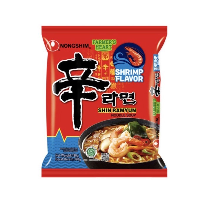 

NONGSHIM SHRIMP SHIN RAMYUN 120G /PCS