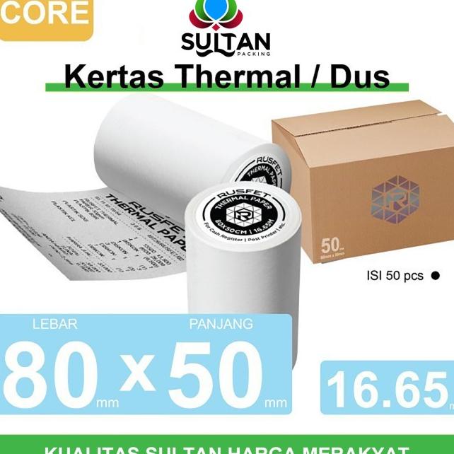 

Label Stiker & Kertas Thermal Printer Struk Kasir POS RUSFET DUS Kode lb 969