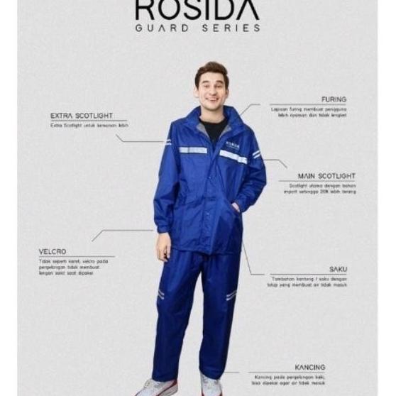  JAS MANTEL HUJAN ROSIDA JAPAN R882 XXL XXXL 4L MANTOL SPORTY JUMBO -