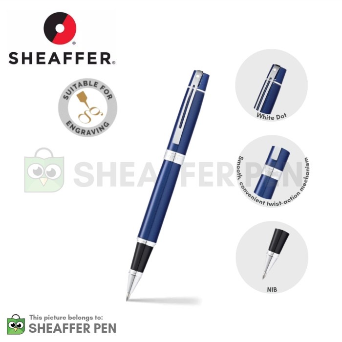 

✨Sale Sheaffer® Sgc 300 Blue Laque Chrome Plate Rollerball Bisa Gojek