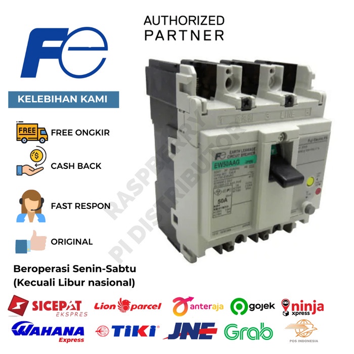 ✨Original Fuji Ew50Aag-2P005-B Earth Leakage Circuit Breaker Elcb 30Ma 2P 5A Limited