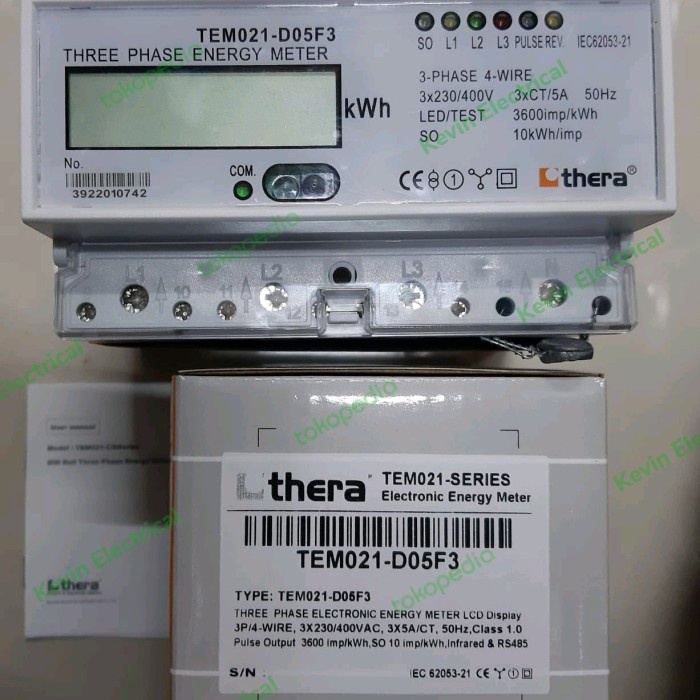 ✨Original Thera Tem021-D05F3 Kwh Meter Lcd Terbaru