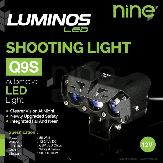 Lampu led tembak sorot ori LUMINOS Q9S LASER BLUE LENS