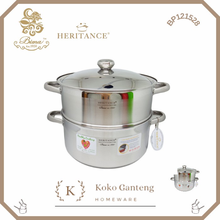 ✨Ori Bima Heritance Pot  Steamer 28 Cm Panci Kukusan Bp121528 Bisa Gojek