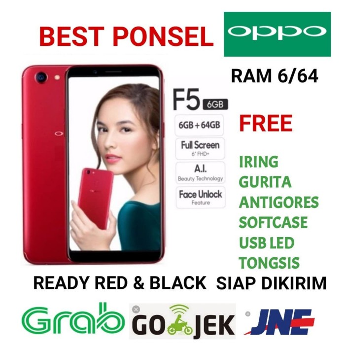✨New Ori Oppo F5 Ram 6/64 Garansi Resmi Oppo Indonesia Diskon