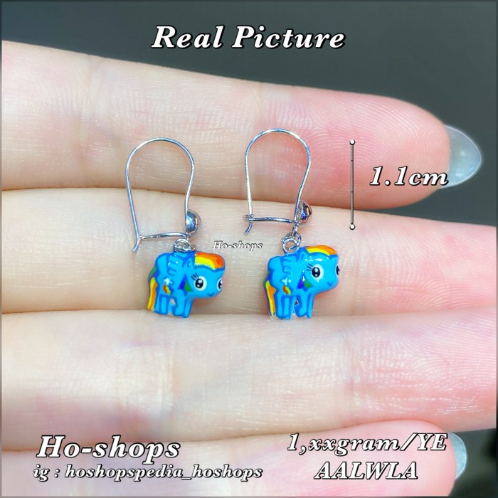 ✨Ori Anting Anak Little Pony Mas Putih Kadar 750 Asli Emas Terbatas