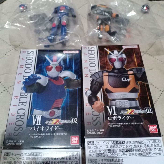 [Original] Shodo Xx Kamen Rider Double Cross 2 Black Bio Robo Rider Rx Per Pcs Terbatas