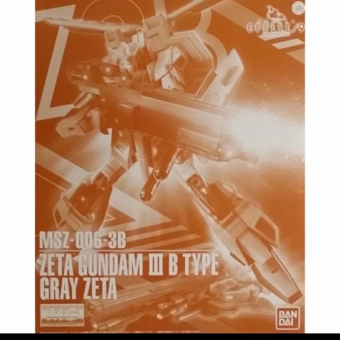 ✨New Mg Zeta Gundam Iii B Type Gray Zeta Bandai Diskon
