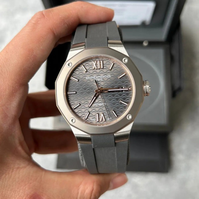 ✅Termurah Baume Mercier Riviera Grey Gold Hands Jam Tangan Pria Bisa Gojek