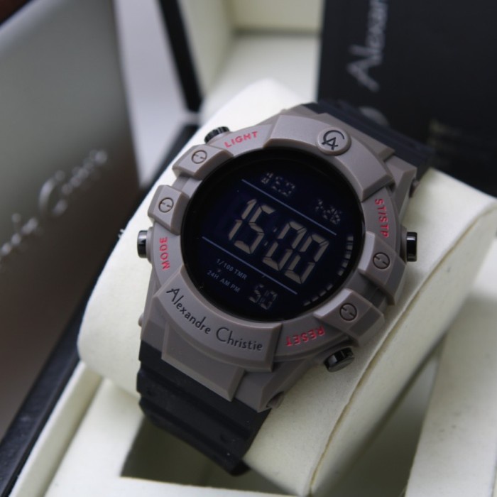 ✅Termurah Jam Tangan Pria Alexandre Christie Ac 9387 Digital - Black Grey Limited