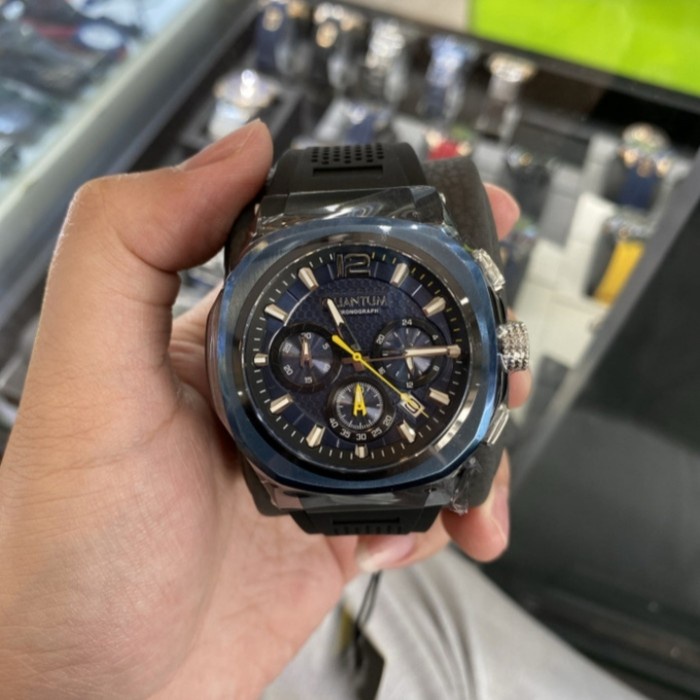 ✅Sale Jam Tangan Pria Quantum Hng898.691 Original Black Blue Garansi Resmi Diskon