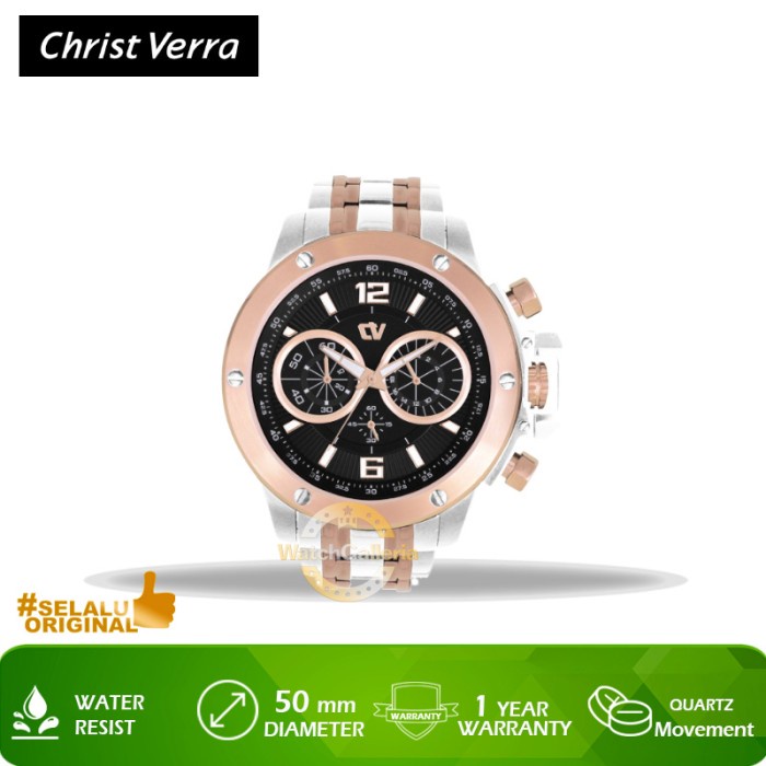 ✅Original Jam Tangan Christ Verra Cv C80257G-14 Blk Original Murah Terbaru