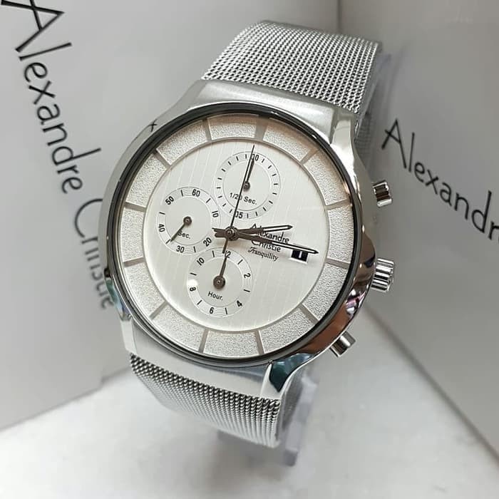 ✅Ori Jam Tangan Pria Alexandre Christie Ac 6245 Ac6245 Silver Original Terbaru