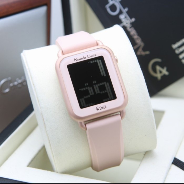 ✅New Alexandre Christie Ac 9332 Peach Digital Ac9332 Wanita Original Limited