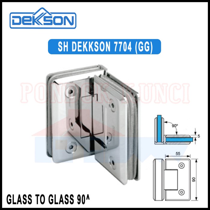 [Ori] Dekkson Shower Hinge 7704 Gg 90 Engsel Pintu Kaca Shower Dekson Bisa Gojek