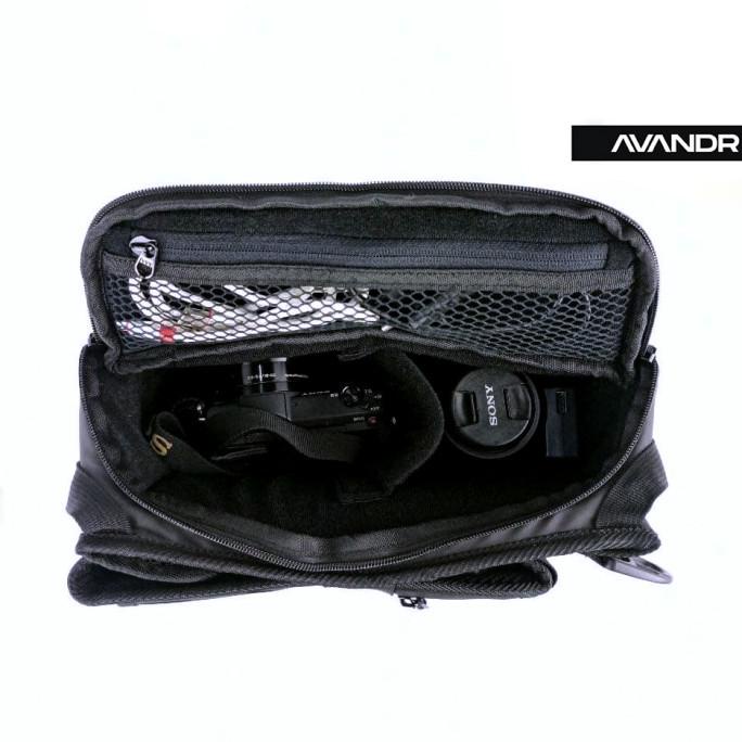 AVANDR X2X Black Matte Tas Selempang Pria Multifungsi Sling Bag