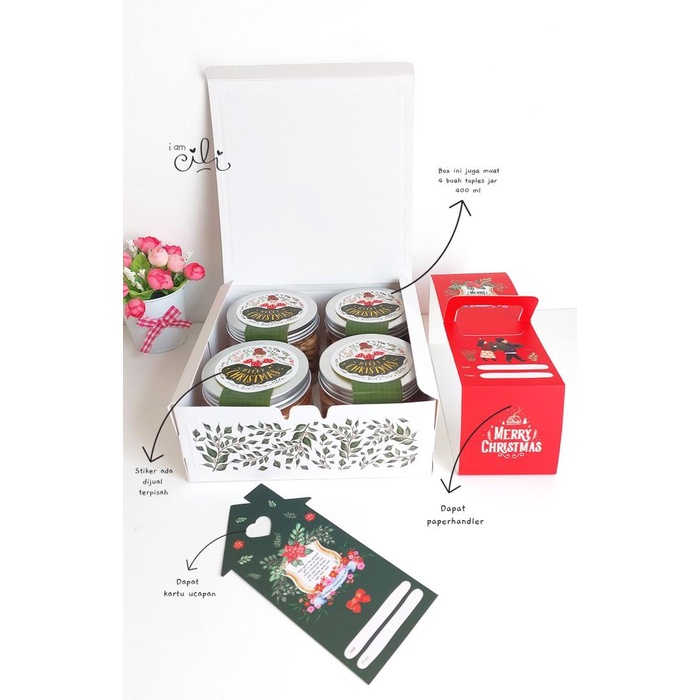 

(Box Ivy20 ) Box Kotak Kue Natal Christmas 20 X 20 X 8 (Isi 10 Set) 012