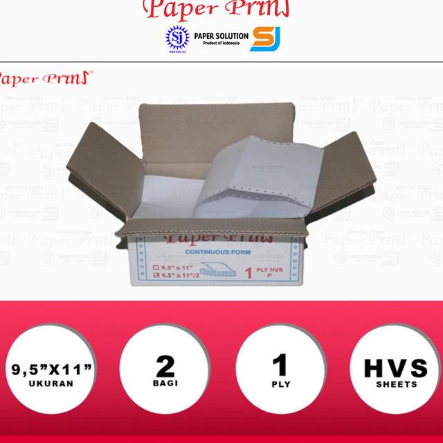 

Paperpryns Kertas Continuous Form 1PLY HVS 9,5" x 11"/2 (Bagi 2) |Top|Best