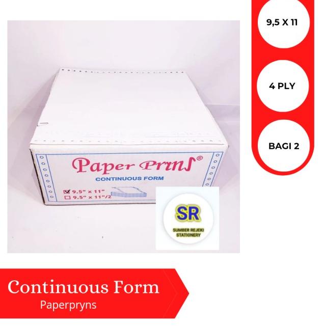 

PAPERPRYNS CONTINUOUS FORM ( 9,5 X 11 ) 4 PLY ( BAGI 2 ) |Top|Best