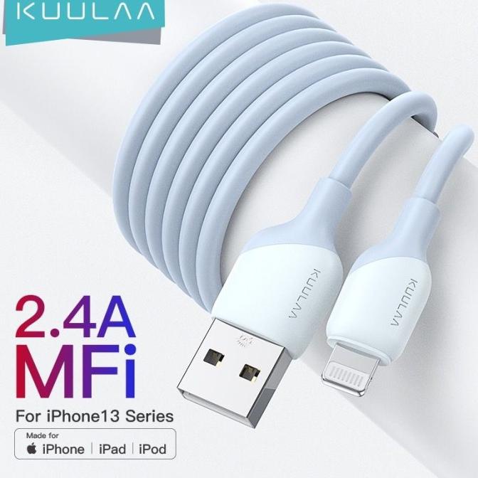 Kuulaa Kl-X58 Mfi Usb To Lightning Soft Silicone Cable 1M Pengiriman Cepat