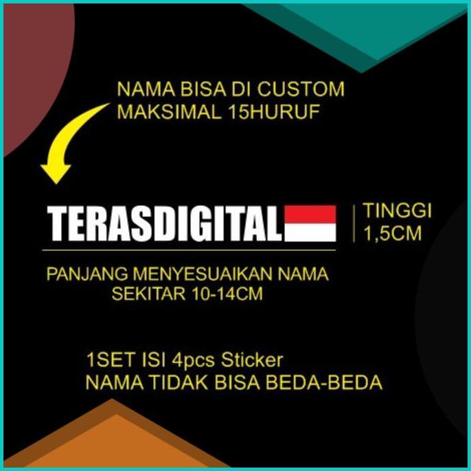 

Custom Cutting Sticker Nama bendera merah putih 10-14cm 20JVLZ3 tools