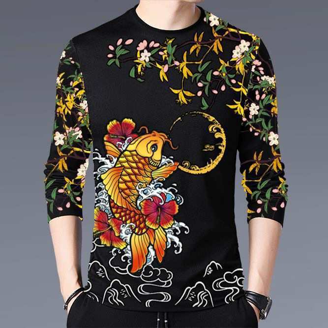 Hanfu Pakaian Kasual Pria, Hanfu Lengan Panjang Gaya Cina