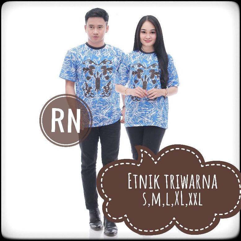Terbaik Kaos batik Etnik PRIA DAN WANITA .,
