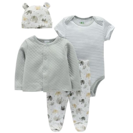 Setelan Jaket Kardigan & Topi Bayi Laki Laki Premium Import