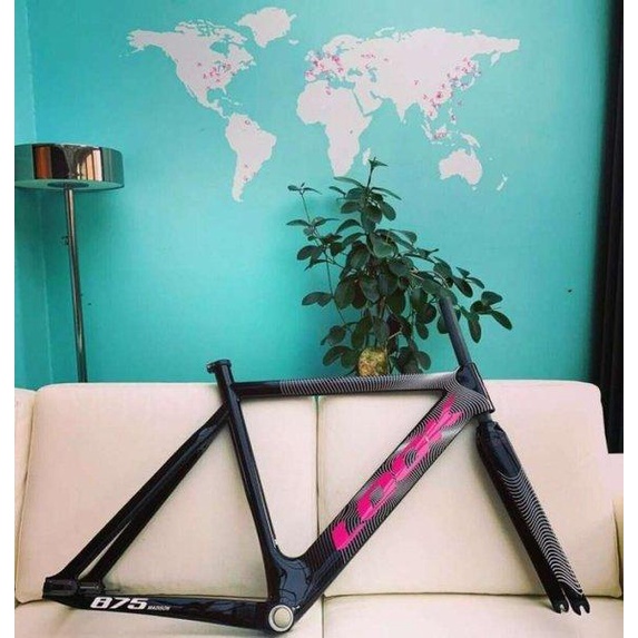 Look 875 Madison RS FixieCritt Bike Frame Sepeda Carbon