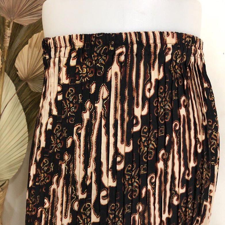 Rok Batik Plisket Fit S - Jumbo All Size |K Rempel Batik |K Pesta Terbaru