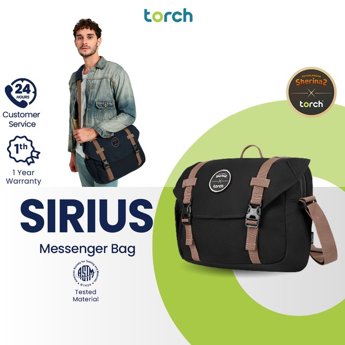 Torch Sherina Sirius Mesengger Bag Pria Wanita Tas Laptop14Inch