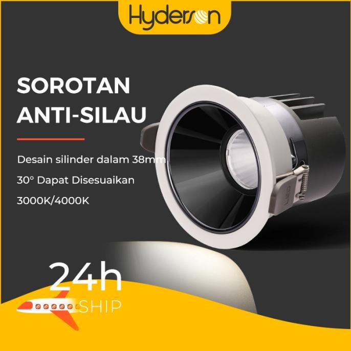 Hyderson Spotlight Downlight LED Recessed Lampu 10W 3000K Lampu Plafon
