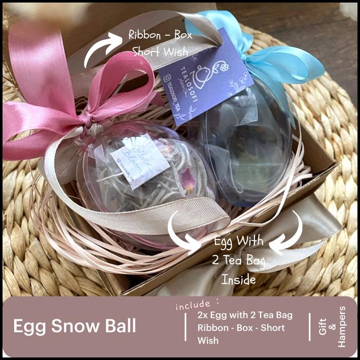 

BEST DEAL EGG SNOW BALL TEA TEALOSOFI HAMPERS KADO - BABY - BDAY - GIFT