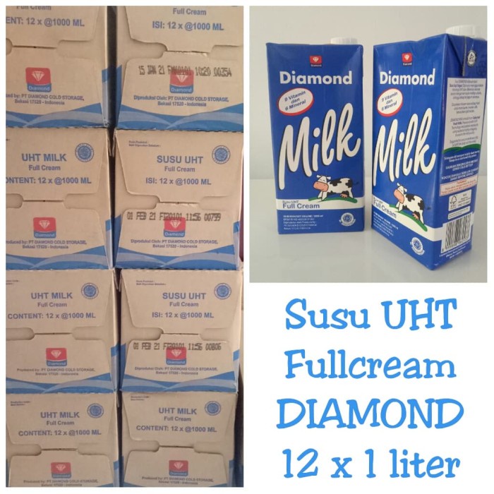 

Susu Uht Full Cream 1L Diamond (1 Karton) Area Tanjung Barat Jaksel